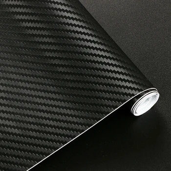 40cm x 200cm 3D Carbon Fiber Vinyl Film-Bil Klistermærker Vandtæt DIY-Bil Styling Wrap For Auto Køretøj, Motorcykel, Bil Tilbehør