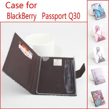 HongBaiwei Sager Til Blackberry Pas Q30 Trykt Butterfly Flower Flip Læder Phone Cover med Stand-Kort Slot Holder