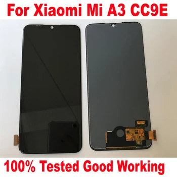 Testet Arbejder For Xiaomi Mi A3 CC9E TFT LCD-Skærm Touch screen Digitizer Assembly Glas Sensor MiA3 Telefon Pantalla Dele
