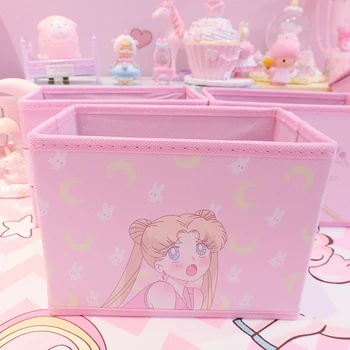 Sailor Moon Anime Action Figur Desktop Opbevaringsboks 5313 Vandtæt Sammenklappelig Organizer