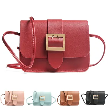 Kvinder fashionable alle-match messenger taske Solid farve metalspænde skulder taske Enkel og smuk håndtaske, 2020#p30#p30