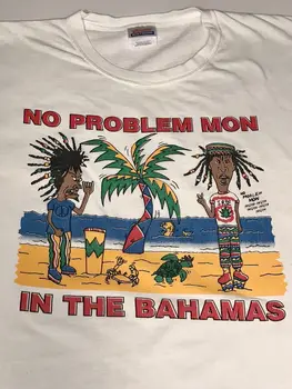 Vtg 90'erne Beavis Og Butthead Bahamas No Problem Mon T-shirt Irie Reggae, Rasta Tegneserie t-shirt mænd Unisex Nye Mode tshirt