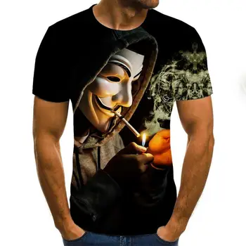2020 hot-salg Klovn 3D Printet T-Shirt Mænd Joker Ansigt Mandlige tshirt 3d Klovn Korte Ærmer Sjove T-Shirts Toppe & t-Shirts XXS-6XL