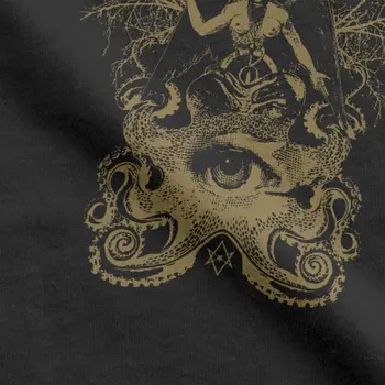 Vintage Baphomet T-Shirts Til Mænd Bomuld Toppe & T-Shirts Demon Okkulte Hekseri TShirt Sataniske Hedenske Short Sleeve Tee Shirt Tøj