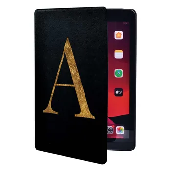 Indledende brev Læder Stå Tablet Cover Case til Apple Pad 2/3/4/iPad 5/6/7. Gen/Luft-Air2 Air3/Pro 9.7/ Pro 11/IPad Mini
