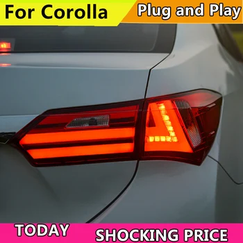 Doxa Bil Styling Til Toyota Corolla Altis Bageste Lampe for-2017 LED Carolla baglygte KØRELYS+Bremser+Park+Signal+baklys