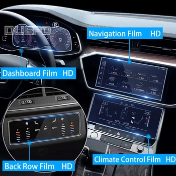 For Audi A6 C8 A7 2018 2019 2020 Glas Bil Navigation Skærm Beskyttende Film-Radio, GPS, LCD-Dash Board Skærm Vagt Tilbehør