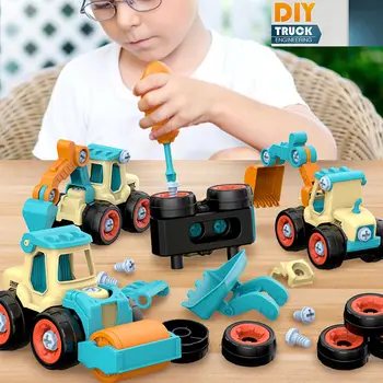 2/4/12pcs Engineering Bulldozer Technic Kran Dump Truck byggesten Byen Konstruktion Køretøj, Bil Toy børn Børn Gave
