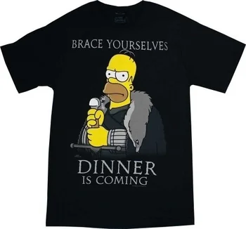 Homer Simpsons ' s Middag Kommer T-Shirt Sjove T-Shirts Harajuku Hip Hop Mænd T-Shirt (S-XXXL)