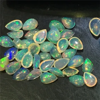 3 stk i en pakke Pære skåret opal løs smykkesten ægte, naturlig opal oval cut