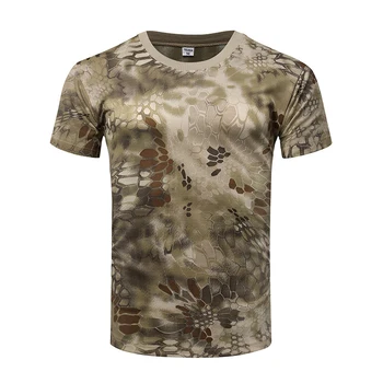 2019 Camouflage T-Shirt Hurtig Tør Åndbare Tights Hærens Taktiske T-shirt Herre-Komprimering T-Shirt Trænings-og Sommer Bodybulding