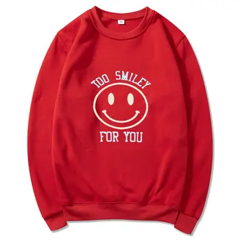 Pullover Addison Rae Internet Berømtheder FOR SMILEY FOR DU Print Harajuku Hætte Sweatshirt Kvinder/Mænd Casual Tøj Hættetrøje