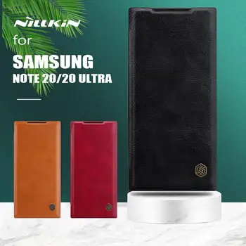 Samsung Galaxy Note 20 Ultra Tilfælde Nillkin Qin Flip Læder taske Luksus Soft Business Phone Back Cover til Samsung Note 20 5G