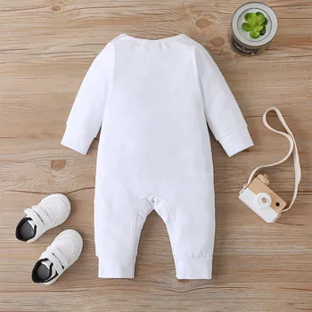 Baby Sparkedragt Nyfødte Spædbarn Baby Pige Tøj Drenge drevet af Mælk Brev Sparkedragt med Lange Ærmer Buksedragt Tøj 3M-18M