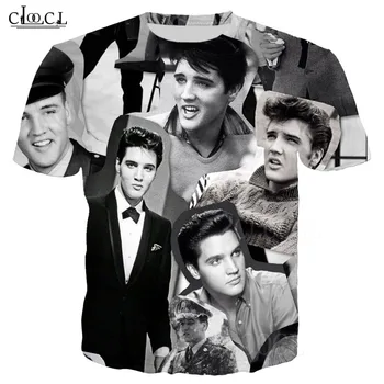 Rock Sanger Elvis Presley 3D-Print Vintage Casual T-Shirt til Kvinder, Mænd kortærmet T-Shirt Elvis t-Shirts Sommeren Retro Toppe