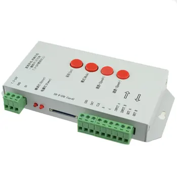 T-1000VIS programmerbare DMX512 led RGB driver med hukommelseskort WS2811 WS2801 LPD8806 LP