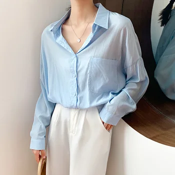 Mozuleva Kvinder Forår Sommer Shirts Toppe Casual Fuld Ærme Lomme Knapper Kvindelige Bluse Shirts 2020 Hvid Blusas Mujer