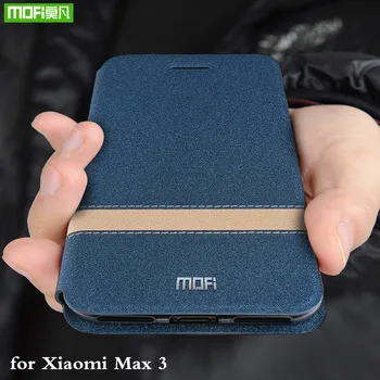 MOFi Flip Cover til Xiaomi Mi-Max 3 Tilfælde for Xiomi Max3 3 Pro Silikone TPU Boliger 3Pro PU Læder Folio Coque Bog Capa Shell