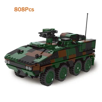 Militær-Serien verdenskrig tysk Bokser pansret køretøj DIY model byggesten Mursten Legetøj Gaver