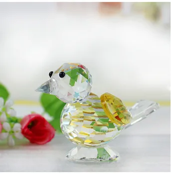 4Color Crystal Magpie Fugl Dekorationsgenstande Glas Brevpresser Feng Shui Dyr, Figurer Bryllup Hjem fødselsdagsfest Indretning, Gaver, Kunsthåndværk