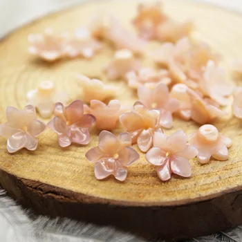 5pcs / taske naturlige mor-of-perle damer mode lily shell perler, smykker at gøre DIY hår klip øreringe smykker tilbehør