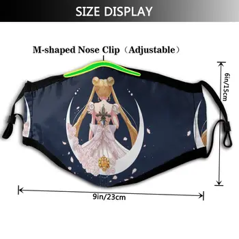 Sailor Moon Munden ansigtsmaske Sværd Sølv Krystal Facial Mask Mode Cool med 2 Filtre for Voksne