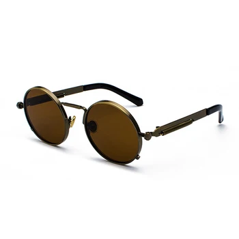 Runde Steampunk Solbriller Kvinder Luksus Retro Solbriller Mænd Vintage Solbriller Sexede Røde Ovale Brand Designer Gradient Briller