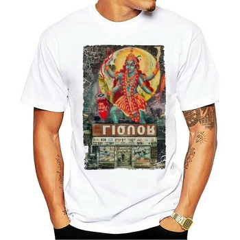 Kali Hinduistiske Gudinde Stort Print kortærmet T-Shirt
