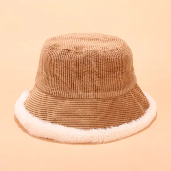 2020 Efterår og Vinter Spand Hatte Kvinder, Fløjlsbukser Panama Hat, Varm, Blød Fisker Cap Til Pige crimpning Bassin Hat kapelusz