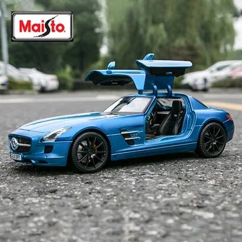 Maisto 1:18 Mercedes-Benz SLS AMG Matteret bil legering bil model simulering bil dekoration samling gave toy Die casting model