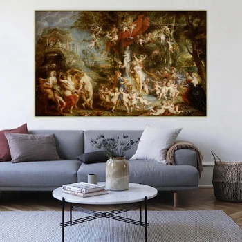 Citon Peter Paul Rubens《Festen Venus》Lærred Olie Maleri Kunst Plakat Billede Wall Decor Hjem boligindretning