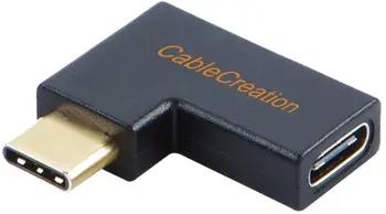 USB-C Mandlige og Kvindelige Adapter,Højre&Venstre Vinklet 90 Grader USB 3.1 Type C Forlængelse Adapter (3A/10G) til MacBook/Pro-Telefoner S10/S9
