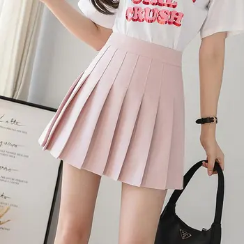 2020 Efteråret Koreanske Nederdel, Shorts Kvinder, Høj Talje Sexet Mini Nederdel Skole Kort Plisseret Kawaii Japansk Pink Nederdel Kvindelige