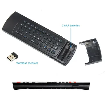 3 i 1 Multi-funktion TZ MX3 2,4 GHz Air Mouse Wireless Keyboard Infrarød Universal Fjernbetjening Til Smart TV-Box PC