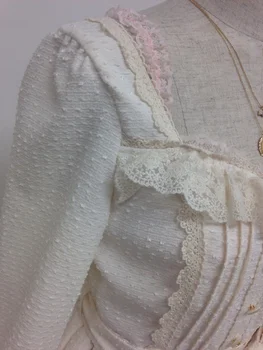 Japansk L*z lisa tre-dimensionelle punkt almindelig linning broderet tung kjole