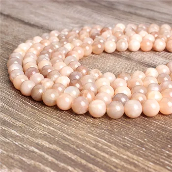 LanLi Mode naturlige Smykker orange SunStone Løse Perler 4 6 8 10 12 mm passer til DIY armbånd halskæde Tilbehør