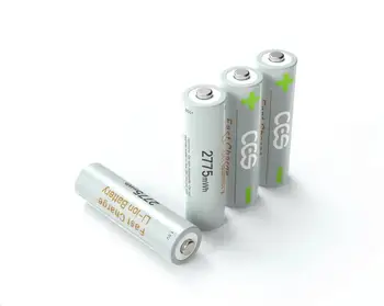Kapacitet 1,5 V AA Batteri li-ion 2775mwh li-polymer med USB-genopladelige lithium usb batteri oplader
