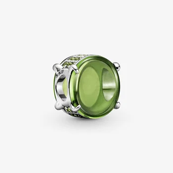 Nye 2021 925 Sterling Sølv Perle Farverige Gennemsigtige Glas Charms Passer Oprindelige Pandora Armbånd Kvinder DIY Smykker Gaver