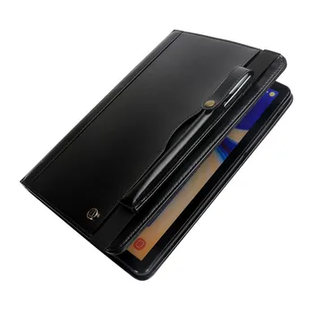 PU Læder Cover taske Til Samsung Galaxy Tab S4 10.5 T830 T835 SM-T830 SM-T835 Tablet Smart Shell Med Blyant Indehaveren+Film+Stylus