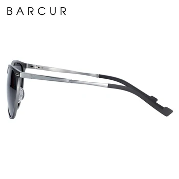 BARCUR Retro Aluminium Magnesium Mænd, Solbriller, Polariserede Vintage Runde solbriller Kvinder Briller Tilbehør UV400 Oculos De Sol