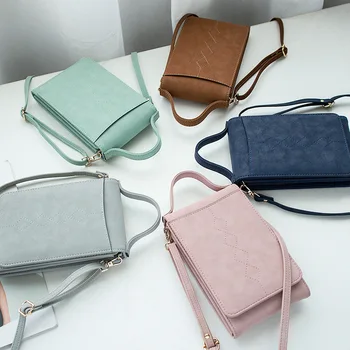 2019 Kvinder Punge og Håndtasker af Læder Clutch Mini Taske Telefon Lomme Skulder Crossbody Tasker til Kvinder Håndtasker og Punge