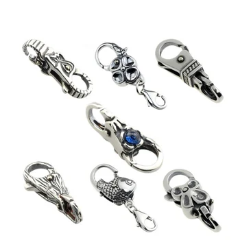 925 Sterling Sølv Charms Træ slot Fisk Blomst Låse karabinlås perler Passe Europæiske Mærke Armbånd Smykker