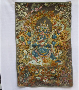Collectible Traditionelle Tibetanske Buddhisme i Nepal Thangka af Buddha malerier ,Store størrelse Buddhismen silke brokade maleri p002514