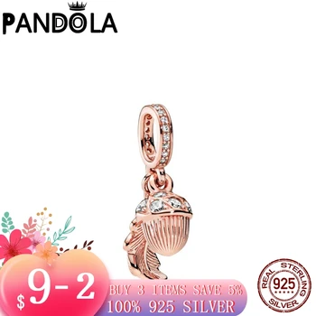 2020 nye 925 Sterling Sølv Acorn & Blade Dingle Charms Perler Armbånd Passer Oprindelige Pandora Armbånd DIY Smykker Til Kvinder
