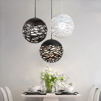 Moderne LED pendel strygejern Hule metal ball lampe stue, soveværelse, butik, bar og moderne belysning fastholdelsesanordningen dekoration