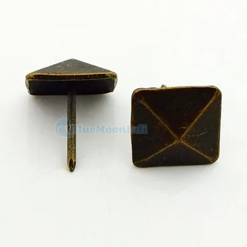 20 stk / Masse Pyramide Søm Tack Dekorative hoved Push Pins Pad Stof knappen 19mm Bronze