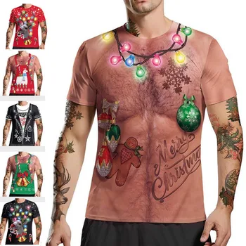 Ugly Jul T-Shirt Mænd Kortærmede T-Shirt Plus Size Mandlige Sjove T-Shirt Unisex Jersey Toppe Sommer T-Shirts Jul Klud