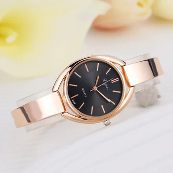 Reloj mujer Rose Gold Kvinder Ure Luksus Mærke Ur til Kvinder i Rustfrit Stål Armbåndsure Simple Clock Mode Armbånd Ur