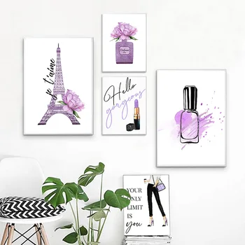 Paris Tower Parfume Søm Læift Mode Væg Kunst, Lærred Maleri Nordiske Plakater Og Prints Væg Billeder For At Stue Indretning