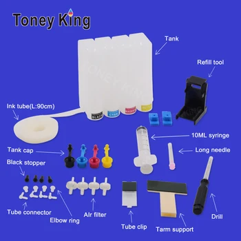 Toney King 4 Farve CISS Ink Supply System For Canon PG 445 PIXMA MX494 MG2440 MG2540 MG 2440 2540 2940 2540'er til rådighed Printeren Ciss Tank
